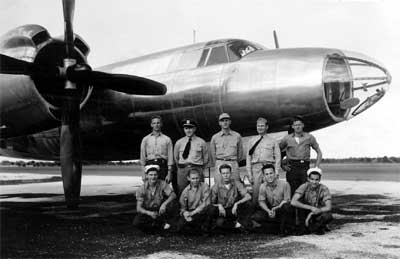 MJ-15 & Crew: Top Row (L-R) Red Tullis; Ltjg. Barry; Ltjg. Sybeldon; Lt. Ray Eubanks; Keatley. Bottom Row (L-R) Mike; Shelton; Jack Bogle; Carbone; Smiley.